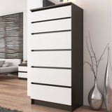 Kommode, Sideboard, Kommode mit Schubladen und optional Türen, Robuste laminierte Holzplatten mit PVC-Kanten