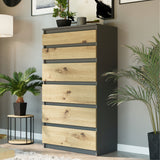 Kommode, Sideboard, Kommode mit Schubladen und optional Türen, Robuste laminierte Holzplatten mit PVC-Kanten