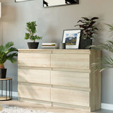 Kommode, Sideboard, Kommode mit Schubladen und optional Türen, Robuste laminierte Holzplatten mit PVC-Kanten