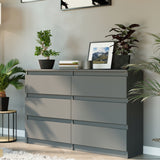 Kommode, Sideboard, Kommode mit Schubladen und optional Türen, Robuste laminierte Holzplatten mit PVC-Kanten