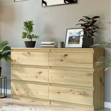 Kommode, Sideboard, Kommode mit Schubladen und optional Türen, Robuste laminierte Holzplatten mit PVC-Kanten