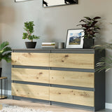 Kommode, Sideboard, Kommode mit Schubladen und optional Türen, Robuste laminierte Holzplatten mit PVC-Kanten