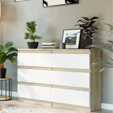 Kommode, Sideboard, Kommode mit Schubladen und optional Türen, Robuste laminierte Holzplatten mit PVC-Kanten