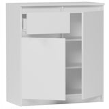 Kommode, Sideboard, Kommode mit Schubladen und optional Türen, Robuste laminierte Holzplatten mit PVC-Kanten