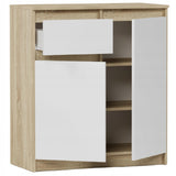 Kommode, Sideboard, Kommode mit Schubladen und optional Türen, Robuste laminierte Holzplatten mit PVC-Kanten