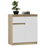 Kommode, Sideboard, Kommode mit Schubladen und optional Türen, Robuste laminierte Holzplatten mit PVC-Kanten