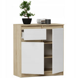 Kommode, Sideboard, Kommode mit Schubladen und optional Türen, Robuste laminierte Holzplatten mit PVC-Kanten