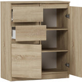 Kommode, Sideboard, Kommode mit Schubladen und optional Türen, Robuste laminierte Holzplatten mit PVC-Kanten