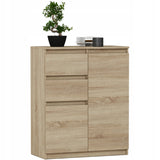 Kommode, Sideboard, Kommode mit Schubladen und optional Türen, Robuste laminierte Holzplatten mit PVC-Kanten