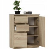 Kommode, Sideboard, Kommode mit Schubladen und optional Türen, Robuste laminierte Holzplatten mit PVC-Kanten