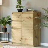 Kommode, Sideboard, Kommode mit Schubladen und optional Türen, Robuste laminierte Holzplatten mit PVC-Kanten