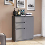 Kommode, Sideboard, Kommode mit Schubladen und optional Türen, Robuste laminierte Holzplatten mit PVC-Kanten