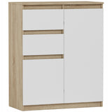 Kommode, Sideboard, Kommode mit Schubladen und optional Türen, Robuste laminierte Holzplatten mit PVC-Kanten