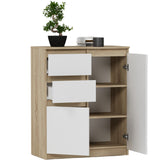 Kommode, Sideboard, Kommode mit Schubladen und optional Türen, Robuste laminierte Holzplatten mit PVC-Kanten
