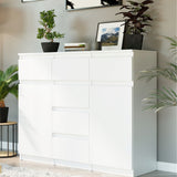 Kommode, Sideboard, Kommode mit Schubladen und optional Türen, Robuste laminierte Holzplatten mit PVC-Kanten