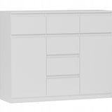 Kommode, Sideboard, Kommode mit Schubladen und optional Türen, Robuste laminierte Holzplatten mit PVC-Kanten