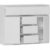 Kommode, Sideboard, Kommode mit Schubladen und optional Türen, Robuste laminierte Holzplatten mit PVC-Kanten