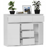 Kommode, Sideboard, Kommode mit Schubladen und optional Türen, Robuste laminierte Holzplatten mit PVC-Kanten