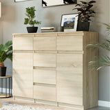 Kommode, Sideboard, Kommode mit Schubladen und optional Türen, Robuste laminierte Holzplatten mit PVC-Kanten