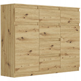 Kommode, Sideboard, Kommode mit Schubladen und optional Türen, Robuste laminierte Holzplatten mit PVC-Kanten