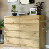 Kommode, Sideboard, Kommode mit Schubladen und optional Türen, Robuste laminierte Holzplatten mit PVC-Kanten