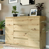 Kommode, Sideboard, Kommode mit Schubladen und optional Türen, Robuste laminierte Holzplatten mit PVC-Kanten