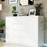 Kommode, Sideboard, Kommode mit Schubladen und optional Türen, Robuste laminierte Holzplatten mit PVC-Kanten