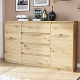 Kommode, Sideboard, Kommode mit Schubladen und optional Türen, Robuste laminierte Holzplatten mit PVC-Kanten