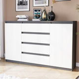 Kommode, Sideboard, Kommode mit Schubladen und optional Türen, Robuste laminierte Holzplatten mit PVC-Kanten