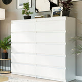 Kommode, Sideboard, Kommode mit Schubladen und optional Türen, Robuste laminierte Holzplatten mit PVC-Kanten