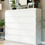 Kommode, Sideboard, Kommode mit Schubladen und optional Türen, Robuste laminierte Holzplatten mit PVC-Kanten