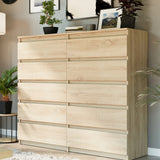 Kommode, Sideboard, Kommode mit Schubladen und optional Türen, Robuste laminierte Holzplatten mit PVC-Kanten