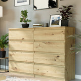 Kommode, Sideboard, Kommode mit Schubladen und optional Türen, Robuste laminierte Holzplatten mit PVC-Kanten