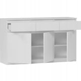 Kommode, Sideboard, Kommode mit Schubladen und optional Türen, Robuste laminierte Holzplatten mit PVC-Kanten