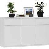 Kommode, Sideboard, Kommode mit Schubladen und optional Türen, Robuste laminierte Holzplatten mit PVC-Kanten