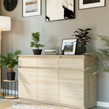 Kommode, Sideboard, Kommode mit Schubladen und optional Türen, Robuste laminierte Holzplatten mit PVC-Kanten