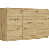 Kommode, Sideboard, Kommode mit Schubladen und optional Türen, Robuste laminierte Holzplatten mit PVC-Kanten