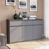 Kommode, Sideboard, Kommode mit Schubladen und optional Türen, Robuste laminierte Holzplatten mit PVC-Kanten