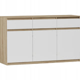 Kommode, Sideboard, Kommode mit Schubladen und optional Türen, Robuste laminierte Holzplatten mit PVC-Kanten