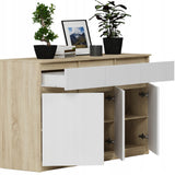 Kommode, Sideboard, Kommode mit Schubladen und optional Türen, Robuste laminierte Holzplatten mit PVC-Kanten