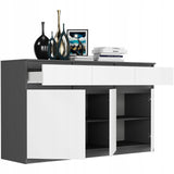 Kommode, Sideboard, Kommode mit Schubladen und optional Türen, Robuste laminierte Holzplatten mit PVC-Kanten