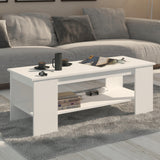 Couchtisch, Wohnzimmertisch, Couchtisch mit Stauraum | Funktional mit Regal | 120x50x45 cm (BxTxH)