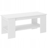 Couchtisch, Wohnzimmertisch, Couchtisch mit Stauraum | Funktional mit Regal | 120x50x45 cm (BxTxH)