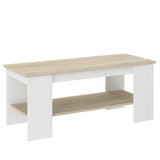 Couchtisch, Wohnzimmertisch, Couchtisch mit Stauraum | Funktional mit Regal | 120x50x45 cm (BxTxH)