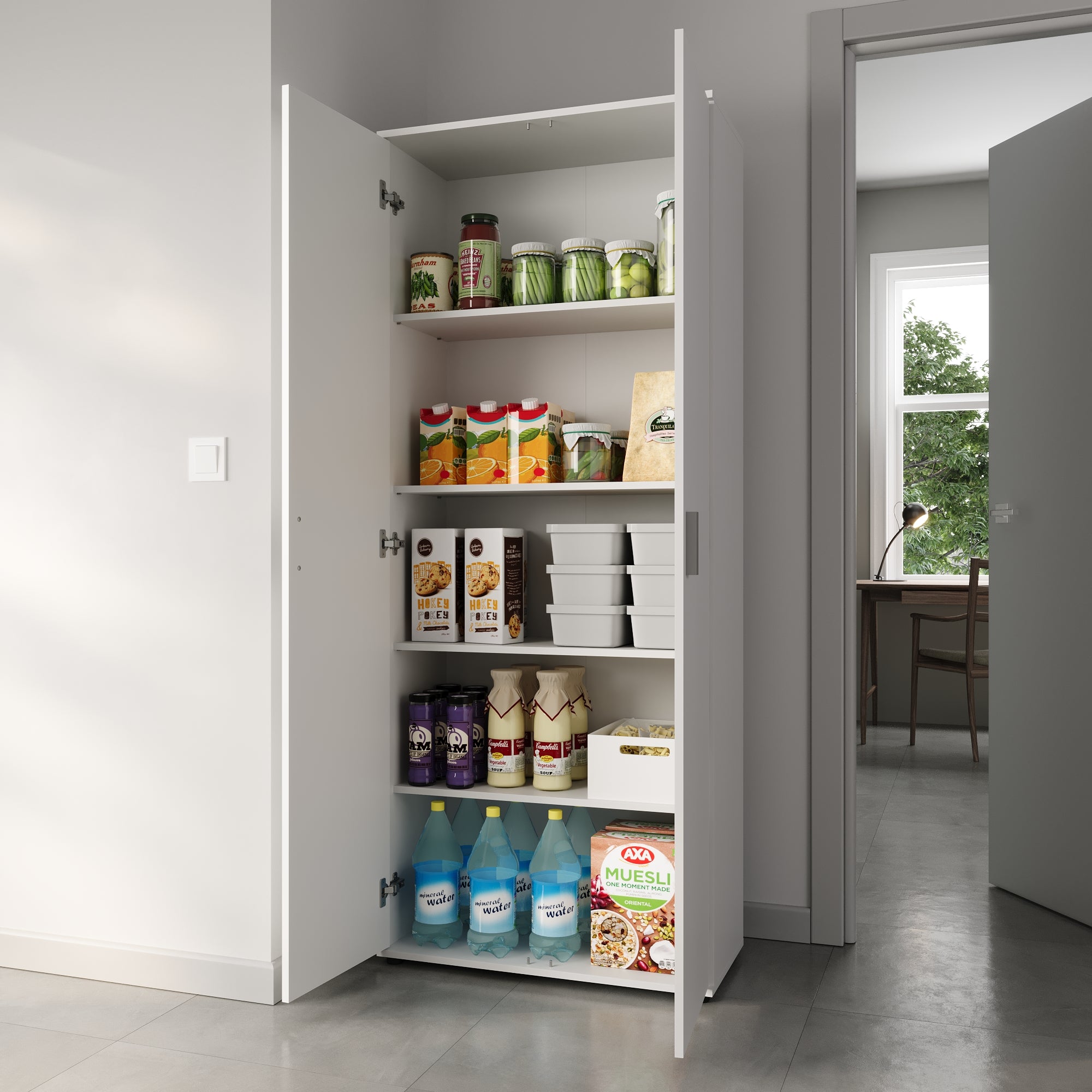Mehrzweckschrank 75 cm breit mit Türen & Einlegeböden