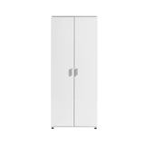 Mehrzweckschrank 75 cm breit mit Türen & Einlegeböden | Vielseitiger Haushaltsschrank für Vorräte, Putzmittel, Akten | Universalschrank für Haushalt, Flur, Büro, Keller | 75x35x184 cm (BxTxH) | Weiß