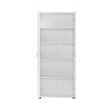 Mehrzweckschrank 75 cm breit mit Türen & Einlegeböden | Vielseitiger Haushaltsschrank für Vorräte, Putzmittel, Akten | Universalschrank für Haushalt, Flur, Büro, Keller | 75x35x184 cm (BxTxH) | Weiß