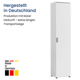 Schmaler Mehrzweckschrank 40 cm breit mit 1 Tür & 4 Einlegeböden | Universalschrank Haushaltsschrank für Haushalt, Flur, Büro oder Schlafzimmer | 40x35x184 cm (BxTxH)