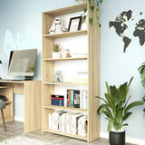 Regal 40 & 80 cm Breite, Bücherregal, Holzregal | Mit 4 Ablagen | Funktional & Modern