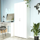 Regal mit Tür, Bücherregal, Holzregal | Platzsparend & geräumig für Büro, Flur, Arbeitszimmer | 80x30x180 cm (BxTxH)